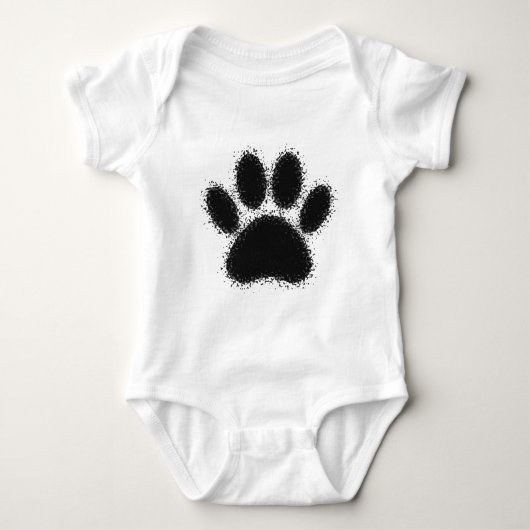 Hunde Paw Zeichnend Baby Strampler (Vorderseite)