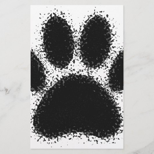 Hunde Paw Zeichnend Briefpapier (Vorderseite)