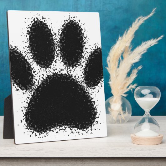 Hunde Paw Zeichnend Fotoplatte (Seite)