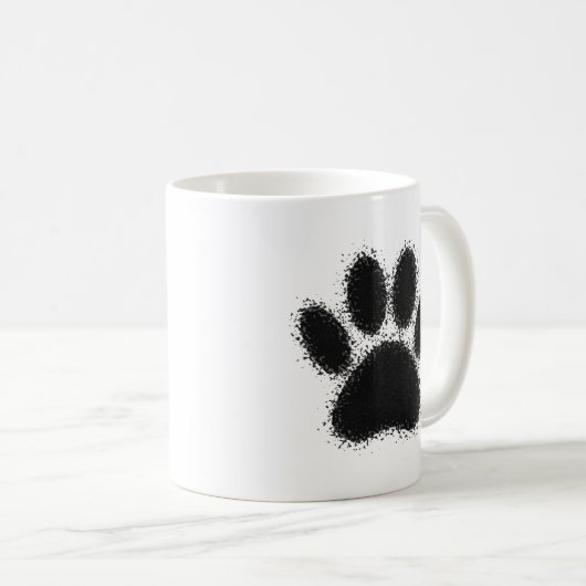 Hunde Paw Zeichnend Kaffeetasse (VorderseiteRechts)
