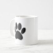 Hunde Paw Zeichnend Kaffeetasse (Vorderseite Links)