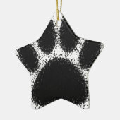 Hunde Paw Zeichnend Keramik Ornament (Links)