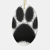Hunde Paw Zeichnend Keramik Ornament (Links)