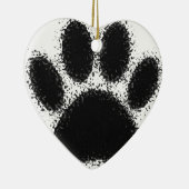 Hunde Paw Zeichnend Keramik Ornament (Rechts)