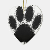 Hunde Paw Zeichnend Keramik Ornament (Links)