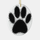 Hunde Paw Zeichnend Keramikornament (Rechts)
