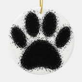 Hunde Paw Zeichnend Keramikornament (Vorne)