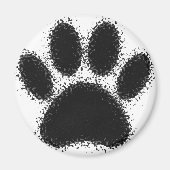 Hunde Paw Zeichnend Magnet (Vorne)