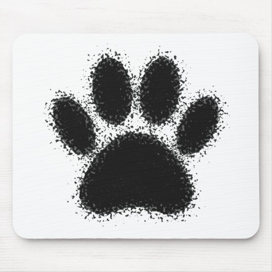 Hunde Paw Zeichnend Mousepad (Vorne)