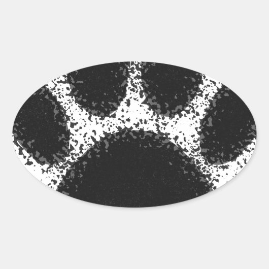 Hunde Paw Zeichnend Ovaler Aufkleber (Vorderseite)