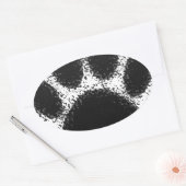 Hunde Paw Zeichnend Ovaler Aufkleber (Umschlag)