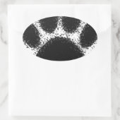 Hunde Paw Zeichnend Ovaler Aufkleber (Tasche)