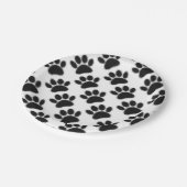 Hunde Paw Zeichnend Pappteller (Schrägansicht)