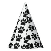 Hunde Paw Zeichnend Partyhütchen (Rückseite)