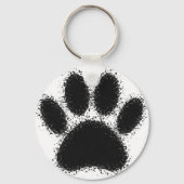 Hunde Paw Zeichnend Schlüsselanhänger (Vorderseite)