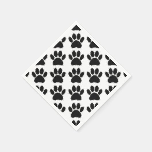 Hunde Paw Zeichnend Serviette (Ecke)