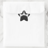 Hunde Paw Zeichnend Stern-Aufkleber (Tasche)
