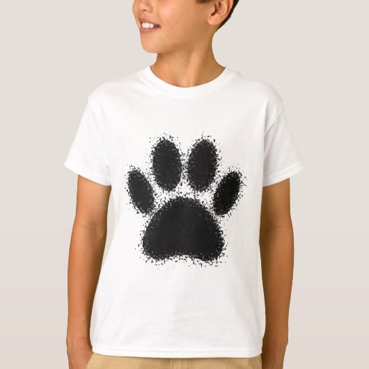 Hunde Paw Zeichnend T-Shirt (Vorderseite)