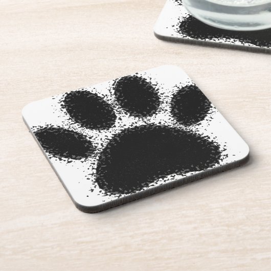 Hunde Paw Zeichnend Untersetzer (Linke Seite)