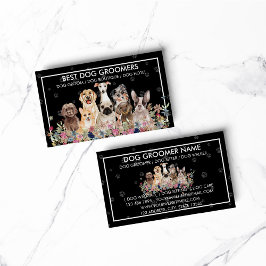 Hunde paws Frame-Blume Visitenkarte