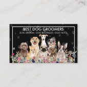 Hunde paws Frame-Blume Visitenkarte (Vorderseite)