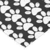 Hunde Paws gestresst Schwarz-Weiß-Tierliebhaber Tischdecke (Schrägansicht)