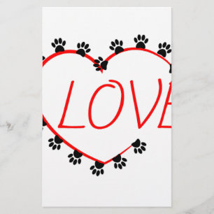 Hunde Paws Rotes Herz Liebe