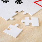 Hunde Paws Rotes Herz Liebe Puzzle (Seite)