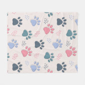 Hunde Paws Tier Niedliche Päuse Geschenk für Heimt Fleecedecke (Vorderseite (Horizontal))