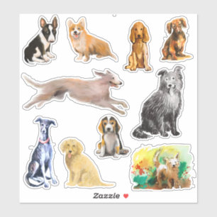 Hunde, Peitsche, Beagle Welpen, Cocker spaniel Aufkleber
