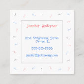 Hunde Personalisiert wachsen Quadratische Visitenkarte (Rückseite)