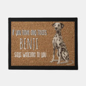 Hunde Personalisierter Dalmatiner Hundename Fußmatte (Vorderseite)