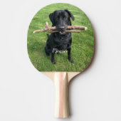 Hunde Personalisierter Name und Foto Tischtennis Schläger (Vorderseite)