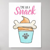 Hunde Pfau-ty-Table-Zeichen - Snack, Leckerei Poster (Vorne)