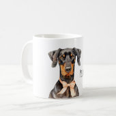 Hunde-Pfirsich-Schleife Kaffeetasse (Vorderseite Links)
