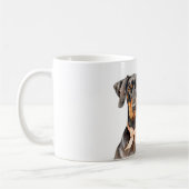 Hunde-Pfirsich-Schleife Kaffeetasse (Links)
