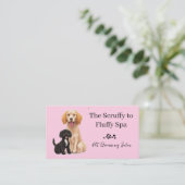 Hunde-Pflegekarte mit QR-Code Visitenkarte (Stehend Vorderseite)