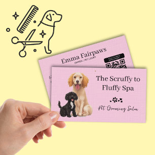 Hunde-Pflegekarte mit QR-Code Visitenkarte