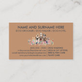 Hunde pflegen Boutique Haustier Sitzer Welpenwandl Visitenkarte (Rückseite)