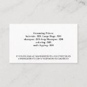 Hunde | Pflegewerkzeuge Visitenkarte (Rückseite)