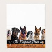 Hunde | Pflegewerkzeuge Visitenkarten (Außenseite Aufgefaltet)