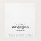 Hunde | Pflegewerkzeuge Visitenkarten (Innenseite Aufgefaltet)