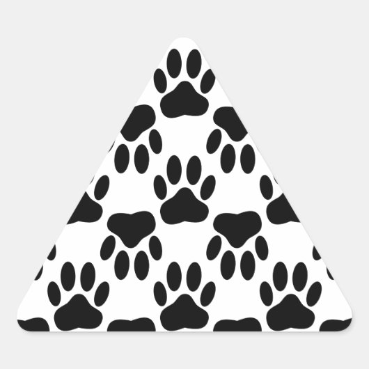 Hunde-Pfosten nach oben und unten Dreieckiger Aufkleber (Vorderseite)