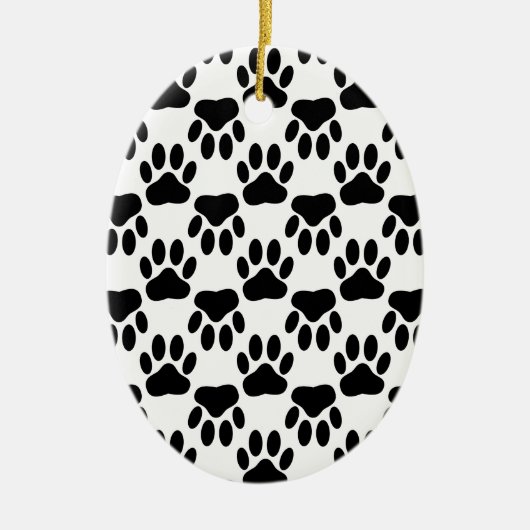 Hunde-Pfosten nach oben und unten Keramik Ornament (Vorne)