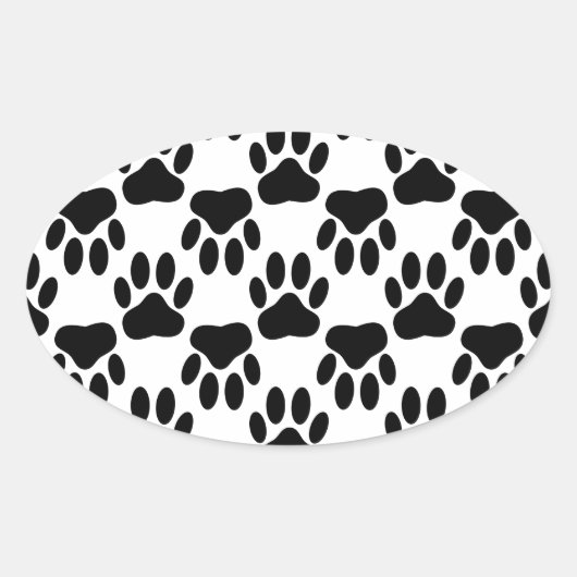 Hunde-Pfosten nach oben und unten Ovaler Aufkleber (Vorderseite)