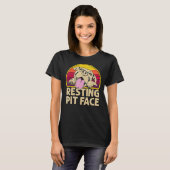 Hunde Pitbull Ruheklemme Seite F T-Shirt (Vorne ganz)