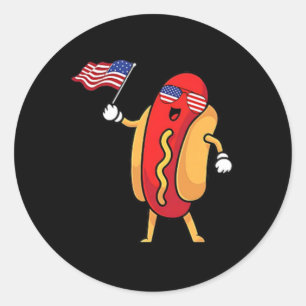 Hunde Pocket American Flag Freedom Patriotic 4. Runder Aufkleber