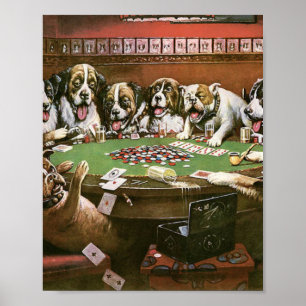 Hunde Poker Beileid spielen - Cassius Coolidge Poster