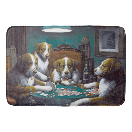 Hunde Poker Cassius Marcellus Coolidge 1894 Badematte (Vorderseite)