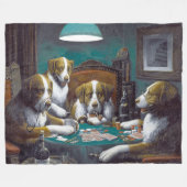 Hunde Poker Cassius Marcellus Coolidge 1894 Fleecedecke (Vorderseite (Horizontal))